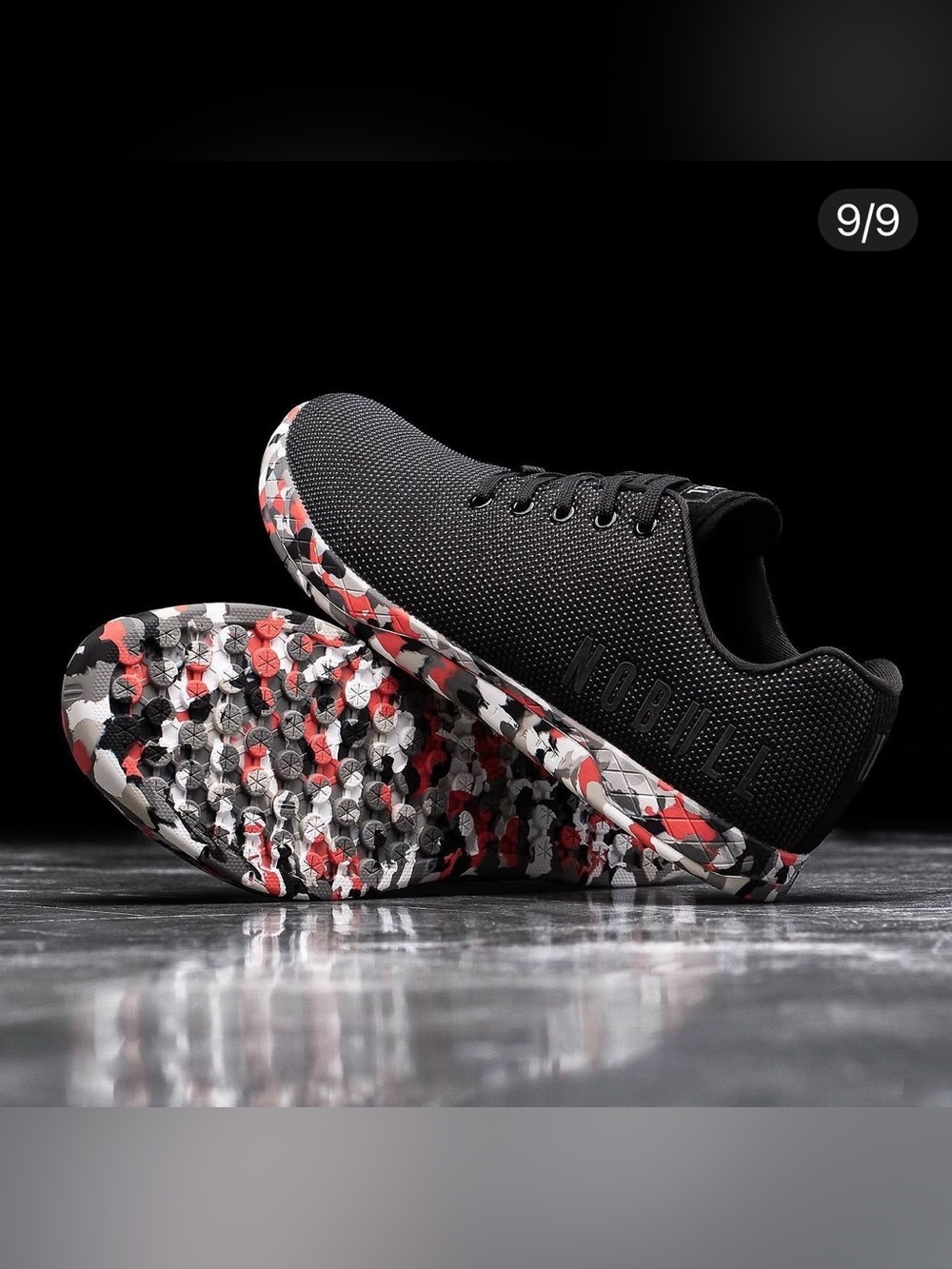 NOBULL Outwork Black Jewel Sneakers 8.5